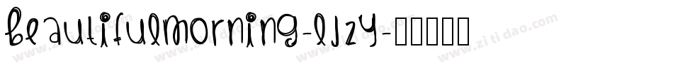 Beautifulmorning-ljzy字体转换