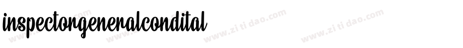 inspectorgeneralcondital字体转换