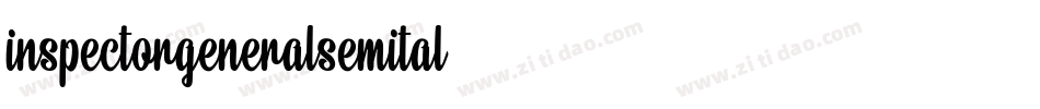 inspectorgeneralsemital字体转换
