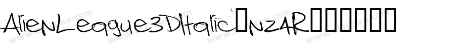 AlienLeague3DItalic-nz4R字体转换