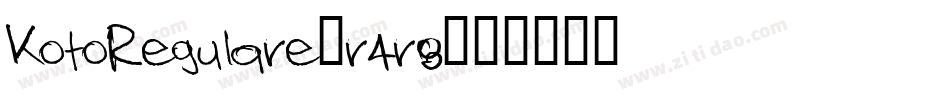 KotoRegulare-r4r8字体转换