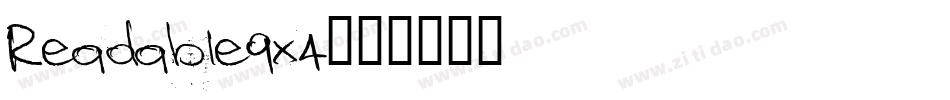 Readable9x4字体转换