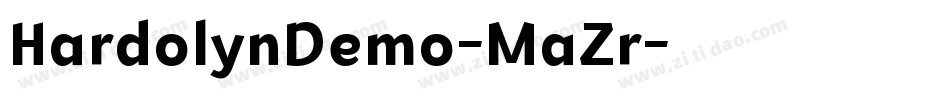 HardolynDemo-MaZr字体转换
