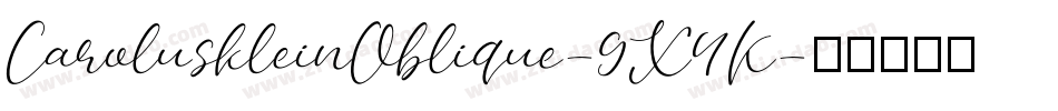 CaroluskleinOblique-9X4K字体转换