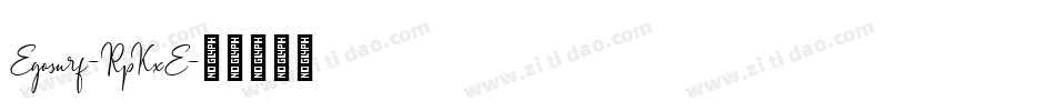 Egosurf-RpKxE字体转换