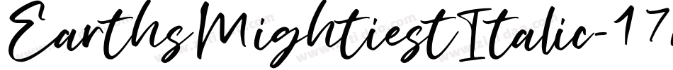 EarthsMightiestItalic-17nv字体转换