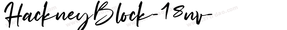 HackneyBlock-18nv字体转换