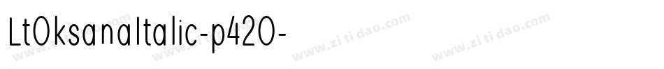 LtOksanaItalic-p42O字体转换