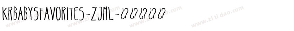 KrBabysFavorites-ZJml字体转换