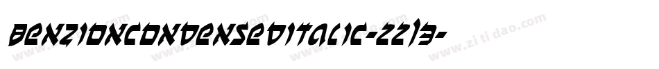 BenZionCondensedItalic-22L3字体转换