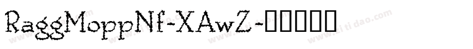 RaggMoppNf-XAwZ字体转换