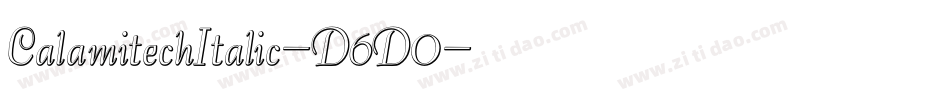 CalamitechItalic-D6D0字体转换