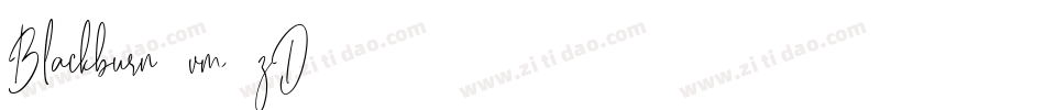 Blackburn-vm3zD字体转换