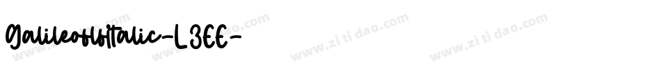 GalileoflfItalic-L3EE字体转换