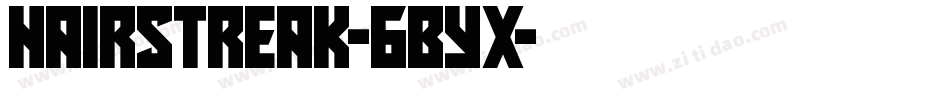 Hairstreak-6BYx字体转换