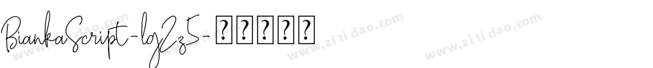 BiankaScript-lgZz5字体转换