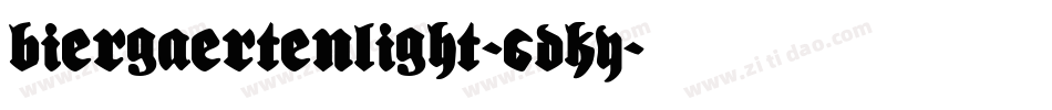 BiergaertenLight-6DKY字体转换