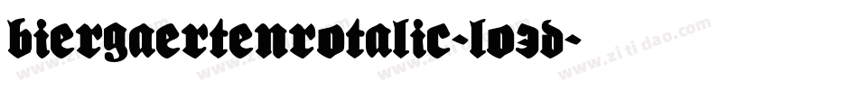 BiergaertenRotalic-lo3d字体转换