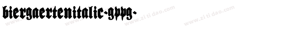 BiergaertenItalic-GPPG字体转换