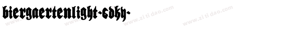 BiergaertenLight-6DKY字体转换
