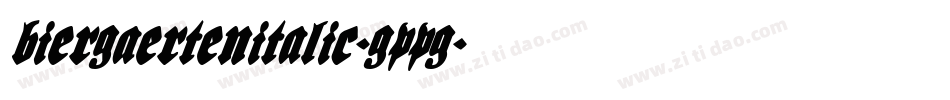 BiergaertenItalic-GPPG字体转换