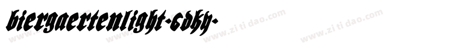 BiergaertenLight-6DKY字体转换