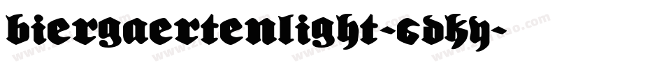 BiergaertenLight-6DKY字体转换
