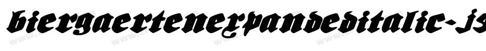 BiergaertenExpandedItalic-J99j字体转换