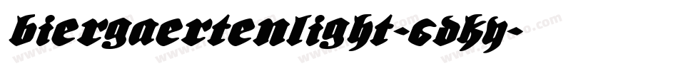 BiergaertenLight-6DKY字体转换