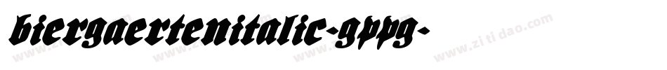 BiergaertenItalic-GPPG字体转换