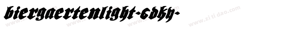 BiergaertenLight-6DKY字体转换