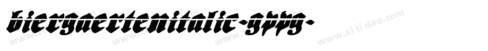 BiergaertenItalic-GPPG字体转换