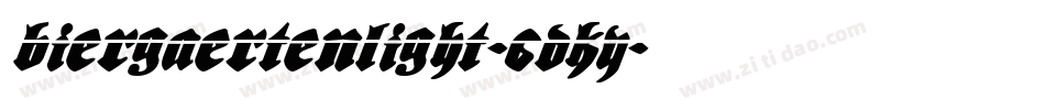 BiergaertenLight-6DKY字体转换