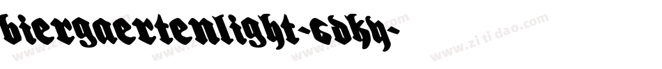 BiergaertenLight-6DKY字体转换