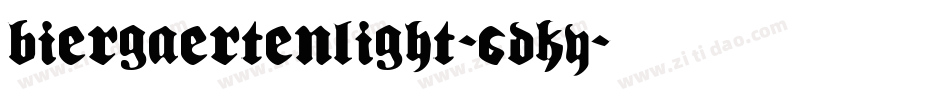 BiergaertenLight-6DKY字体转换