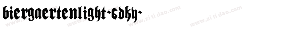 BiergaertenLight-6DKY字体转换
