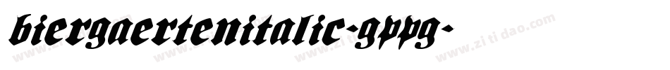 BiergaertenItalic-GPPG字体转换