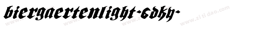 BiergaertenLight-6DKY字体转换