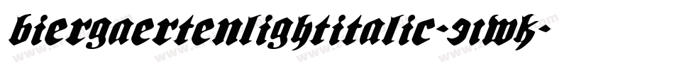 BiergaertenLightItalic-91wK字体转换