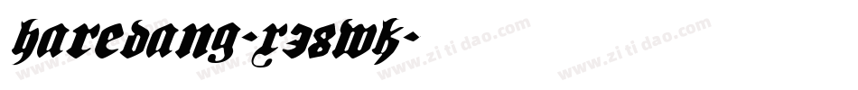 Haredang-x38WK字体转换