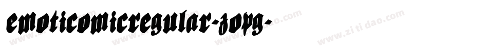 EmoticomicRegular-z0PG字体转换