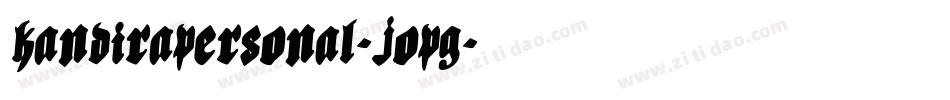 KandiraPersonal-j0pG字体转换