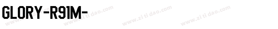 Glory-R91M字体转换