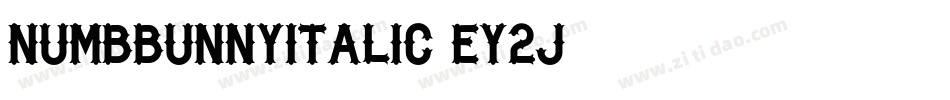 NumbbunnyItalic-EY2j字体转换