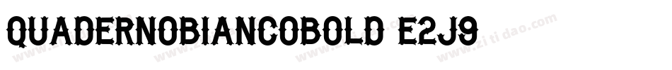 QuadernoBiancoBold-E2J9字体转换