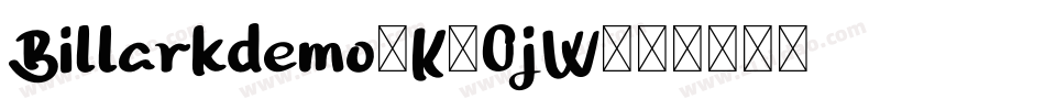 Billarkdemo-K70jW字体转换