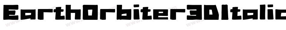 EarthOrbiter3DItalic-MP4P字体转换
