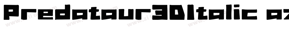 Predataur3DItalic-az4g字体转换