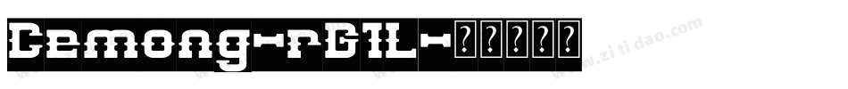 Cemong-rG1L字体转换