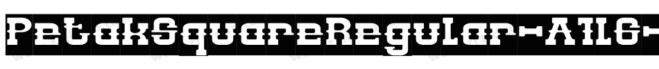PetakSquareRegular-A1l6字体转换 PetakSquareRegular-A1l6字体转换
